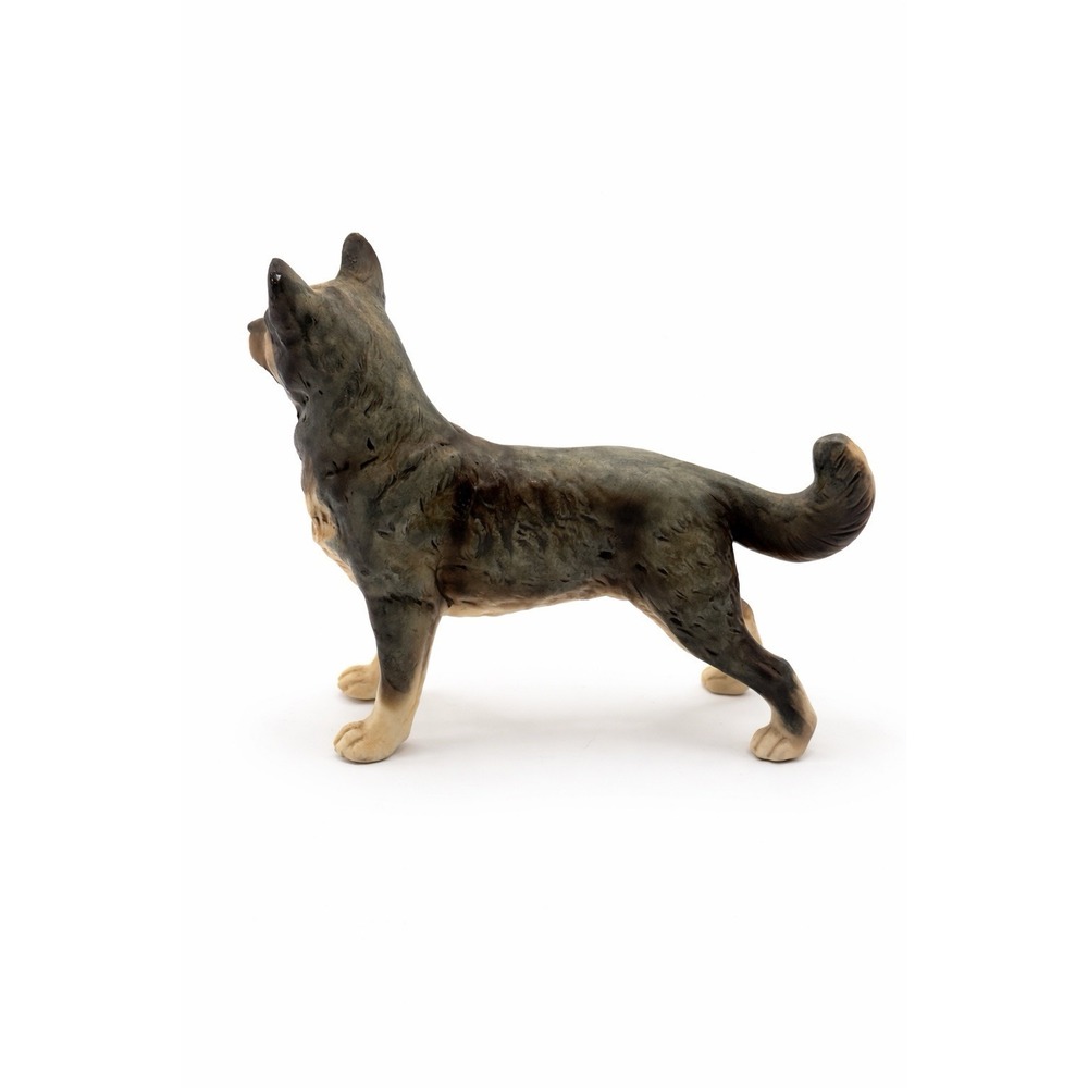 Vintage Uchida Japan Husky Dog Figurine  Signed Husky 6" Mid Century - Picture 2 of 4